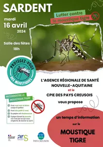 Temps d'information pour lutter contre le moustique tigre à la salle des fêtes de Sardent