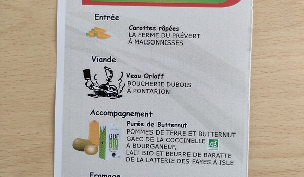 menu du goût 2021